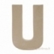Paper Mache Letter "U", 20x14,5x2,5 cm