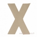 Paper Mache Letter "X", 20x14,5x2,5 cm