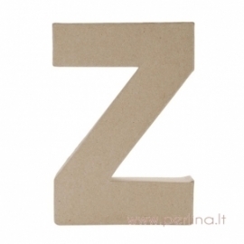 Paper Mache Letter "Z", 20x14,5x2,5 cm