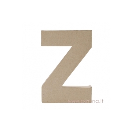 Paper Mache Letter "Z", 20x14,5x2,5 cm