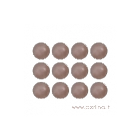 Pearl Brads, Chocolate, 12 mm, 12 pcs