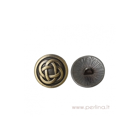 Metal buttons "Chinese Knot", 17 mm, 1 pc