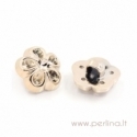 Acrylic button "Flower", light golden, 13x13 mm, 1 pc