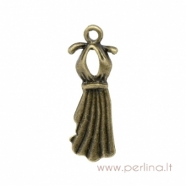 Pendant "Dress", antique bronze, 22x10 mm