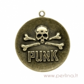 Pendant "Punk", antique bronze, 36x32 mm
