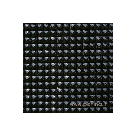 Žėrinčių kristalų lipnus lapas "Black", 27x53 cm