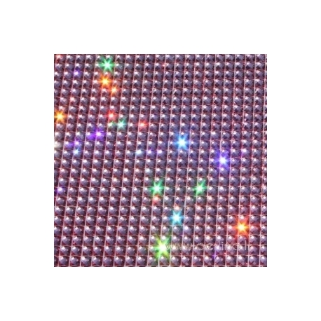 Žėrinčių kristalų lipnus lapas "Pink", 27x53 cm