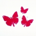 Plexiglass finding "Butterfly 1", fuchsia, 3x3 cm