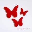 Plexiglass finding "Butterfly 4", red, 4x3,2 cm