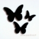 Plexiglass pendant "Butterfly 4", black, 2x1,8 cm