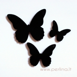 Plexiglass pendant "Butterfly 4", black, 4x3,2 cm