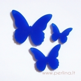 Plexiglass pendant "Butterfly 4", blue, 3x2,4 cm