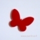 Plexiglass finding "Butterfly 5", red, 3x2,2 cm