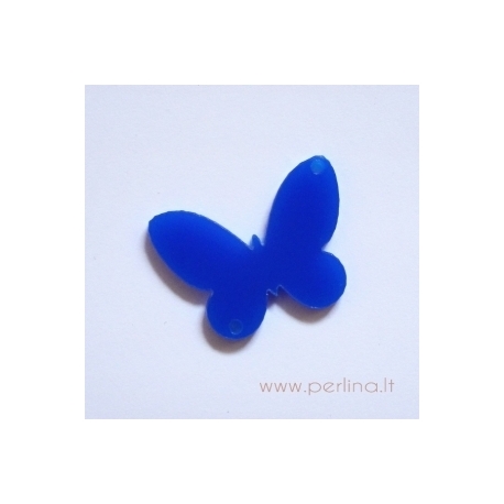 Plexiglass finding "Butterfly 5", blue, 3x2,2 cm