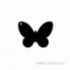 Plexiglass pendant "Butterfly 5", white, 3x2,2 cm