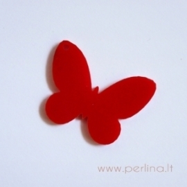 Plexiglass pendant "Butterfly 5", red, 3x2,2 cm