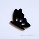 Plexiglass finding "Butterfly 15", black, 2,5x2,5 cm
