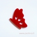 Plexiglass finding "Butterfly 15", red, 2,5x2,5 cm