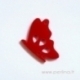 Plexiglass finding "Butterfly 15", red, 2,5x2,5 cm