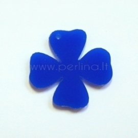 Plexiglass pendant "Flower 3", blue, 3,1x3 cm