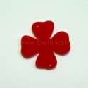 Plexiglass finding - connector "Flower 3", red, 3,1x3 cm