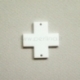 Plexiglass finding-connector "Cross", white, 3x3 cm
