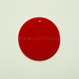 Plexiglass pendant "Full-moon", red, 3 cm