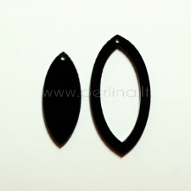 Plexiglass pendant "Drop", black, 4x2 cm