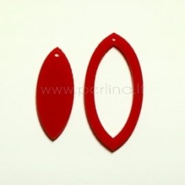 Plexiglass pendant "Drop", red, 4x2 cm