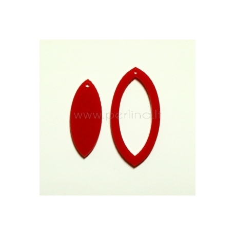 Plexiglass pendant "Drop", red, 4x2 cm