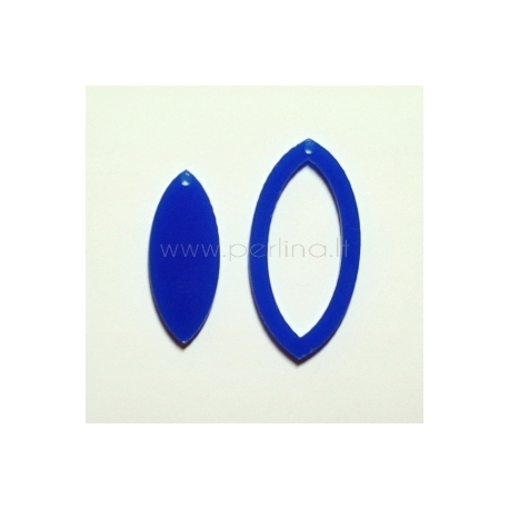 Plexiglass pendant "Drop", blue, 4x2 cm