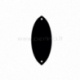 Plexiglass finding-connector "Drop", black, 4x2 cm
