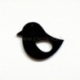 Plexiglass pendant "Little bird 2", black, 3,3x2,8 cm
