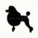 Plexiglass finding "Poodle", white, 5,5x5 cm
