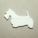 Plexiglass finding "West", white, 5,5x4 cm