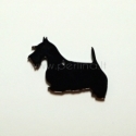Plexiglass finding-pendant "West", black, 3,5x2,5 cm