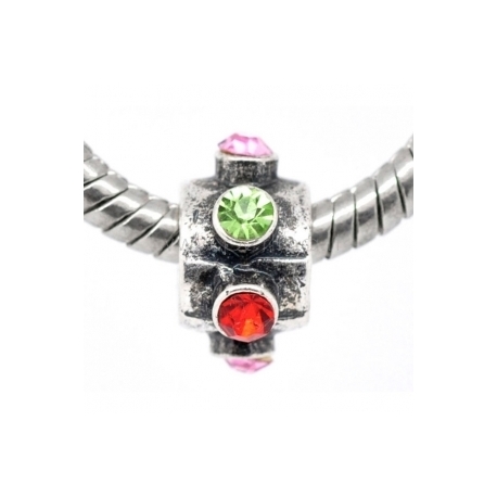 Pandora karoliukas su kristalais, 12x7 mm