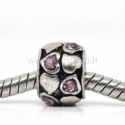 Pandora karoliukas "Širdelė", su kristalais, 9x6 mm