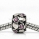 Pandora karoliukas "Širdelė", su kristalais, 9x6 mm
