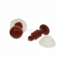 Plastikinės akys, rudos sp., 13x6 mm, 2 vnt.