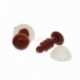 Plastikinės akys, rudos sp., 13x6 mm, 2 vnt.