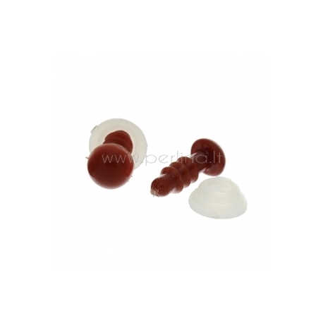 Plastikinės akys, rudos sp., 13x6 mm, 2 vnt.