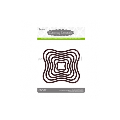 Die cut stencil wavy square, 105x97 mm, 6 pc