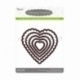 Die cut stencil scallop heart, 103x101 mm, 5 pc