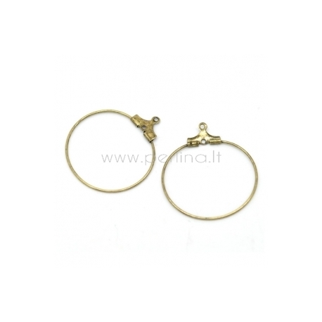 Antique Bronze wine glass charm rings/earring pendants, 29x26 mm, 1 pc