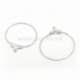 Silver tone wine glass charm rings/earring pendants, 29x26 mm, 1 pc