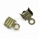 Cord crimp end caps, bronze tone, 7x5 mm, 10 pcs