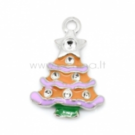 Enamel pendant "Christmas tree", 23x16 mm