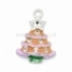 Enamel pendant "Christmas tree", 23x16 mm