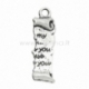 Pendant "Message", antique silver, 2,9x8 mm
